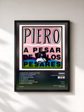 #noir Tableau de l'album A Pesar de los Pesares de Piero, cadre noir, imprimé et encadré en France