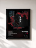 #noir Tableau de l'album Heart de Eric Church, cadre noir, imprimé et encadré en France