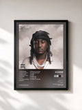 #noir Tableau de l'album FLOAT de K Camp, cadre noir, imprimé et encadré en France