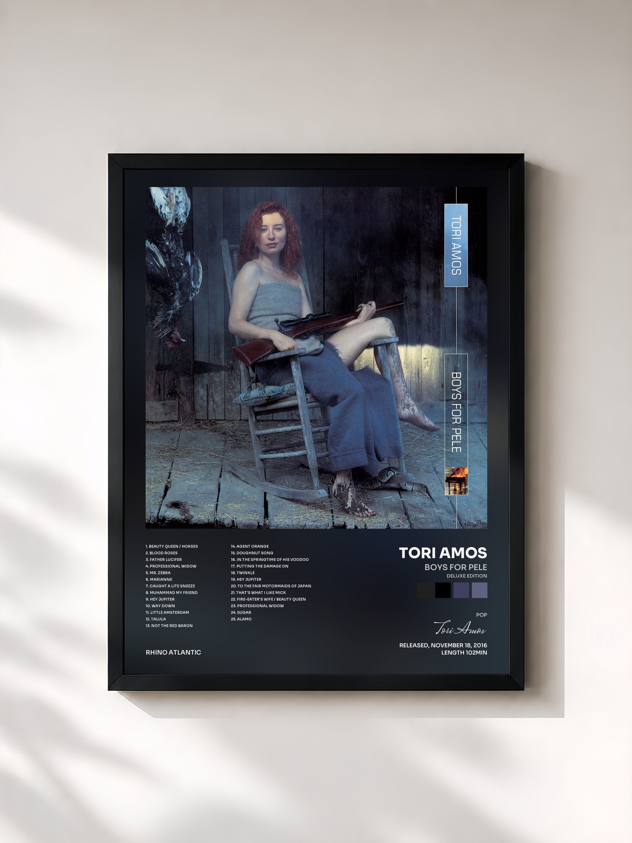 #noir Tableau de l'album Boys for Pele (Deluxe Edition) de Tori Amos, cadre noir, imprimé et encadré en France