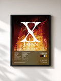 #noir Tableau de l'album White Night de X JAPAN, cadre noir, imprimé et encadré en France