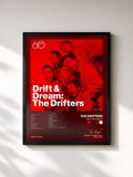 #noir Tableau de l'album Drift and Dream de The Drifters, cadre noir, imprimé et encadré en France