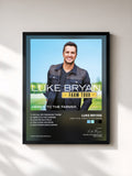 #noir Tableau de l'album Farm Tour…Here’s To The Farmer de Luke Bryan, cadre noir, imprimé et encadré en France