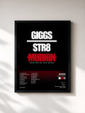 #noir Tableau de l'album Str8 Murkin' de Giggs, cadre noir, imprimé et encadré en France