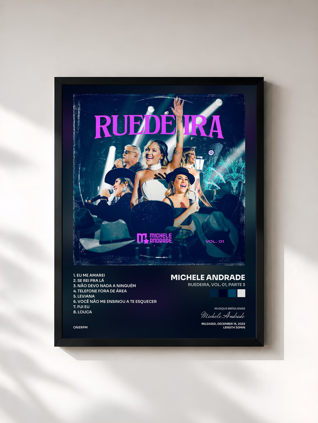 #noir Tableau de l'album Ruedeira, Vol. 01, Parte 3 de Michele Andrade, cadre noir, imprimé et encadré en France