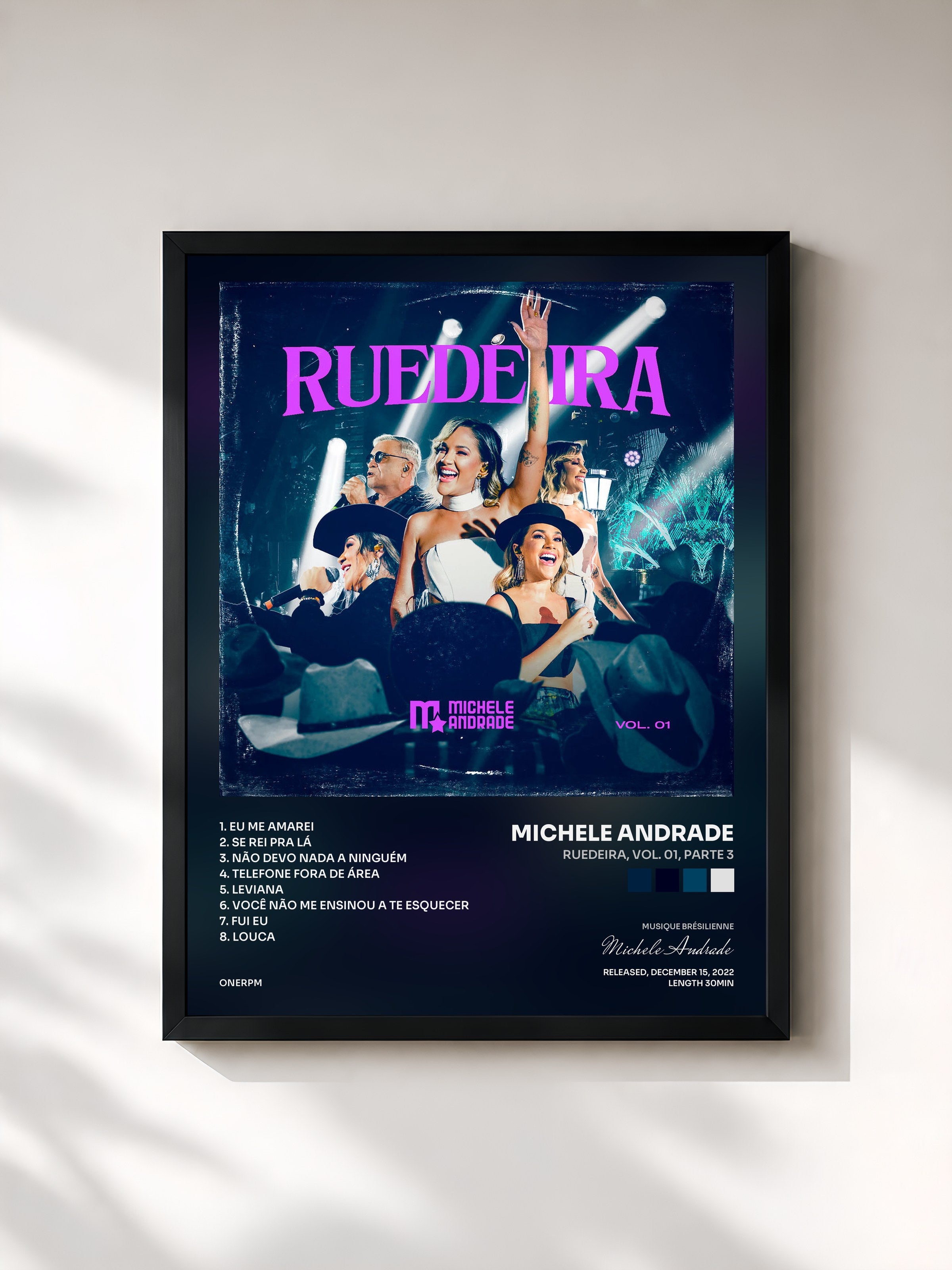 #noir Tableau de l'album Ruedeira, Vol. 01, Parte 3 de Michele Andrade, cadre noir, imprimé et encadré en France
