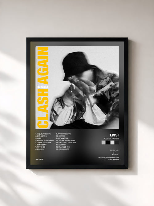 Ensi · CLASH AGAIN — Affiche encadrée