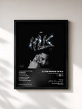 #noir Tableau de l'album Hood Life Krisis Vol. 3 EP de J.I the Prince of N.Y, cadre noir, imprimé et encadré en France