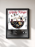 #noir Tableau de l'album Este Mundo de Gipsy Kings, cadre noir, imprimé et encadré en France