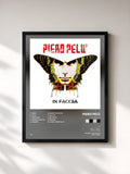 #noir Tableau de l'album In Faccia de Piero Pelù, cadre noir, imprimé et encadré en France