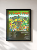 #noir Tableau de l'album Tornado Muito Nervoso 2 de Furacão 2000, cadre noir, imprimé et encadré en France