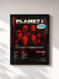 #noir Tableau de l'album PLANET i de Celo & Abdi, cadre noir, imprimé et encadré en France
