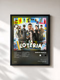 #noir Tableau de l'album La Loteria de Nueva marca, cadre noir, imprimé et encadré en France