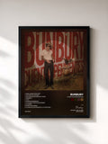 #noir Tableau de l'album Cuentas pendientes de Bunbury, cadre noir, imprimé et encadré en France