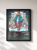 #noir Tableau de l'album Bendecido de Bryant Myers, cadre noir, imprimé et encadré en France