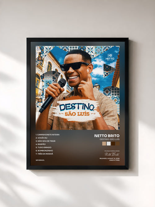 Netto Brito · Destino: São Luís — Affiche encadrée