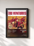 #noir Tableau de l'album Original Four de The Ventures, cadre noir, imprimé et encadré en France