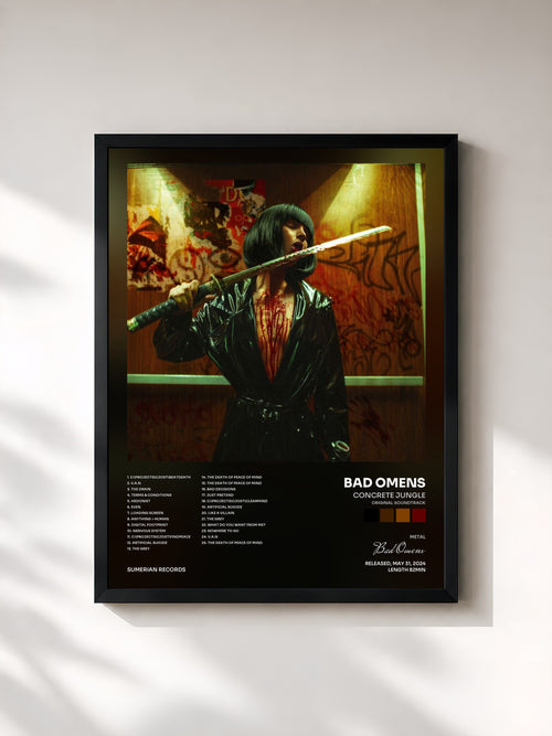 Bad Omens · CONCRETE JUNGLE (Original Soundtrack) — Affiche encadrée