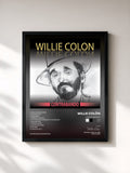 #noir Tableau de l'album Contrabando de Willie Colón, cadre noir, imprimé et encadré en France