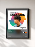 #noir Tableau de l'album Deezer Box Sessions de Tsew The Kid, cadre noir, imprimé et encadré en France