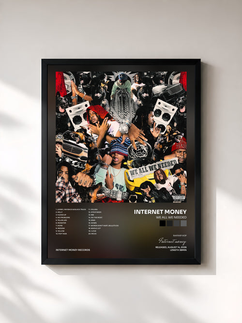 Internet money · WE ALL WE NEEDED — Affiche encadrée