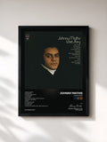 #noir Tableau de l'album Love Story de Johnny Mathis, cadre noir, imprimé et encadré en France