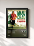 #noir Tableau de l'album Clandestino de Manu Chao, cadre noir, imprimé et encadré en France