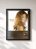 #noir Tableau de l'album Fireflies (Single Version) de Faith Hill, cadre noir, imprimé et encadré en France