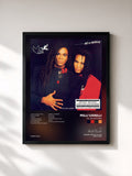 #noir Tableau de l'album All Or Nothing de Milli Vanilli, cadre noir, imprimé et encadré en France
