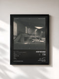 #noir Tableau de l'album Liminal de Joep Beving, cadre noir, imprimé et encadré en France