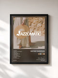 #noir Tableau de l'album Jazzomatic de Victor Thompson, cadre noir, imprimé et encadré en France