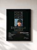 #noir Tableau de l'album Forte, forte, forte de Raffaella Carrà, cadre noir, imprimé et encadré en France