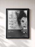#noir Tableau de l'album Look at Me Now de Lou Doillon, cadre noir, imprimé et encadré en France