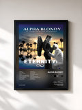 #noir Tableau de l'album Eternity de Alpha Blondy, cadre noir, imprimé et encadré en France