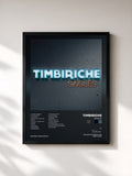 #noir Tableau de l'album Singles de Timbiriche, cadre noir, imprimé et encadré en France