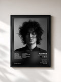 #noir Tableau de l'album HELP EVER HURT NEVER de Fujii Kaze, cadre noir, imprimé et encadré en France