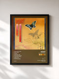 #noir Tableau de l'album Dog & Butterfly de Heart, cadre noir, imprimé et encadré en France