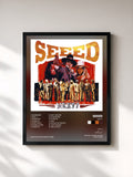 #noir Tableau de l'album Next! de Seeed, cadre noir, imprimé et encadré en France