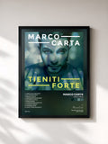 #noir Tableau de l'album Tieniti forte de Marco Carta, cadre noir, imprimé et encadré en France