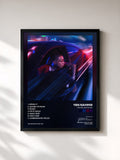#noir Tableau de l'album Faster Car Music de YBN Nahmir, cadre noir, imprimé et encadré en France
