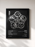 #noir Tableau de l'album Vision Wings - The 8th Mini Album de WayV, cadre noir, imprimé et encadré en France