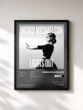 #noir Tableau de l'album Lights Out de Ingrid Michaelson, cadre noir, imprimé et encadré en France