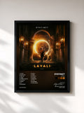 #noir Tableau de l'album LAYALI de DYSTINCT, cadre noir, imprimé et encadré en France