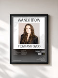 #noir Tableau de l'album Flesh and Blood de Sandi Thom, cadre noir, imprimé et encadré en France