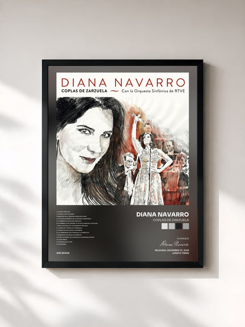 Diana Navarro · Coplas de Zarzuela — Affiche encadrée