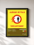 #noir Tableau de l'album Adelantando de Jarabe de Palo, cadre noir, imprimé et encadré en France