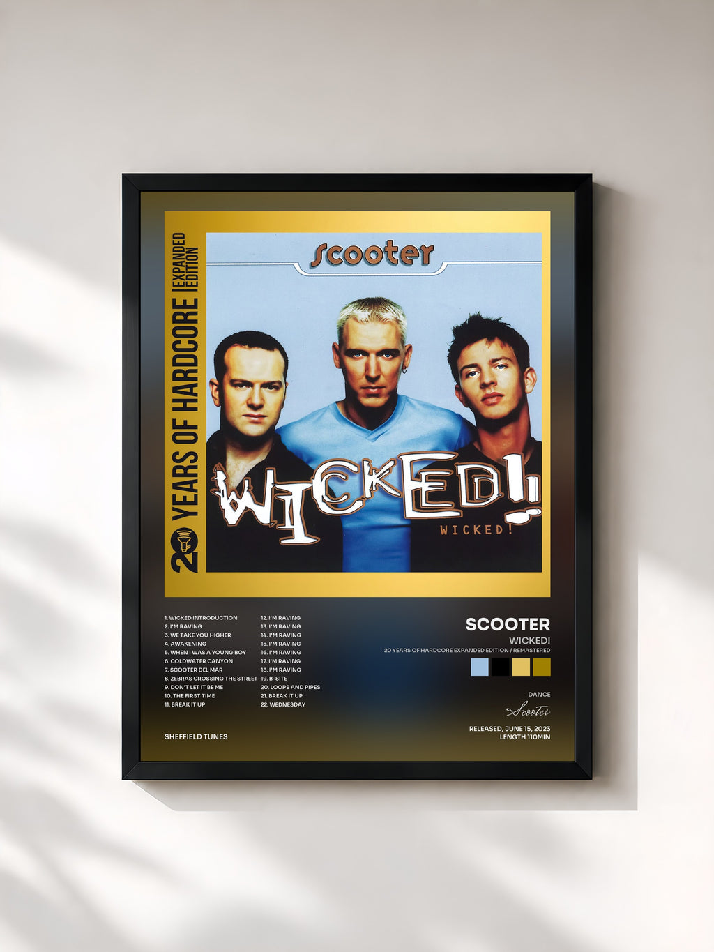 #noir Wicked! (20 Years Of Hardcore Expanded Edition / Remastered) von Scooter als gerahmter Kunstdruck, schwarzer Rahmen, gedruckt und gerahmt in Frankreich