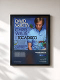 #noir Tableau de l'album Tomorrow Can Wait de David Guetta, cadre noir, imprimé et encadré en France