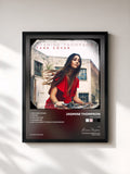 #noir Tableau de l'album Take Cover de Jasmine Thompson, cadre noir, imprimé et encadré en France