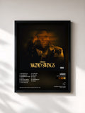 #noir Tableau de l'album Mood Swings de Vedo, cadre noir, imprimé et encadré en France